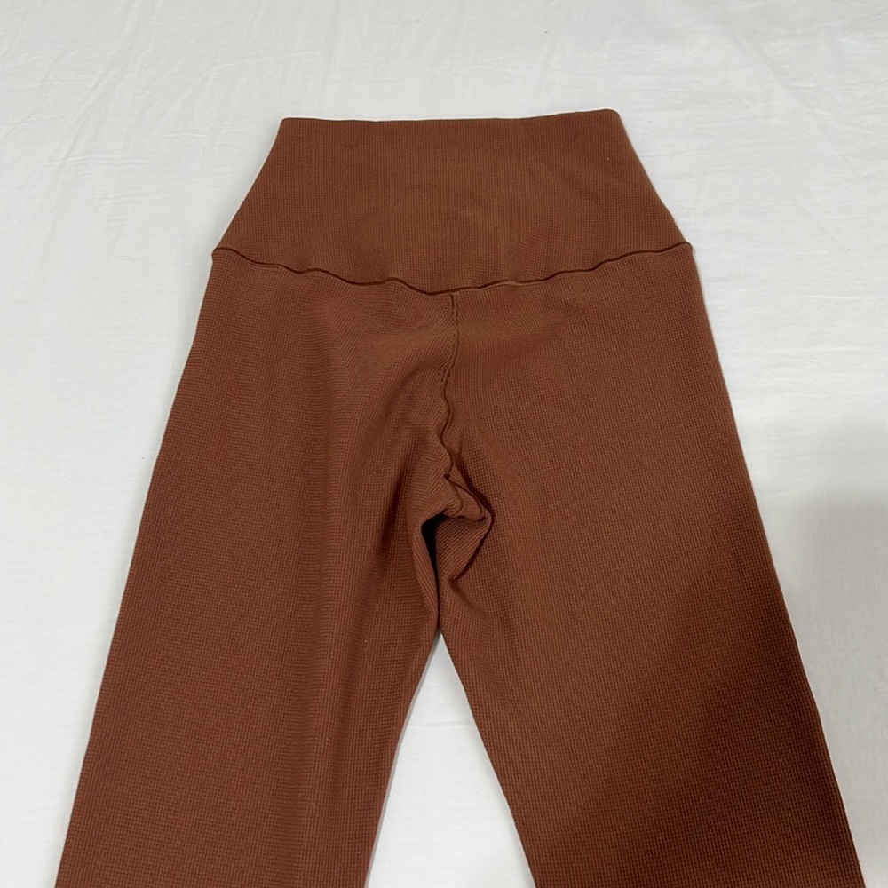 OFFLINE by Aerie Brown Waffle Knit High-Waisted Flare Leggings - Picture 9 of 10